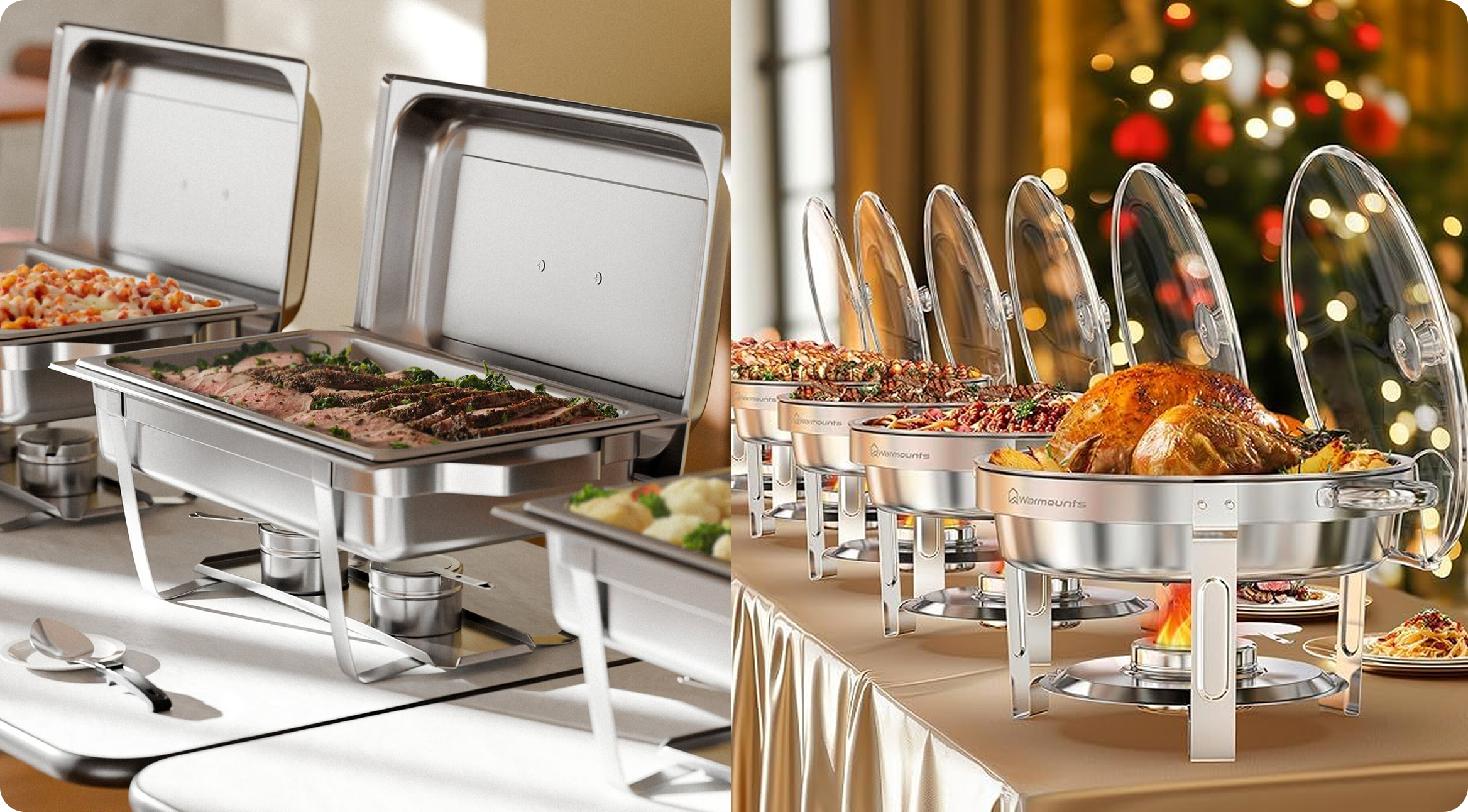 Chafing Dish Buffet and Serving Spoons